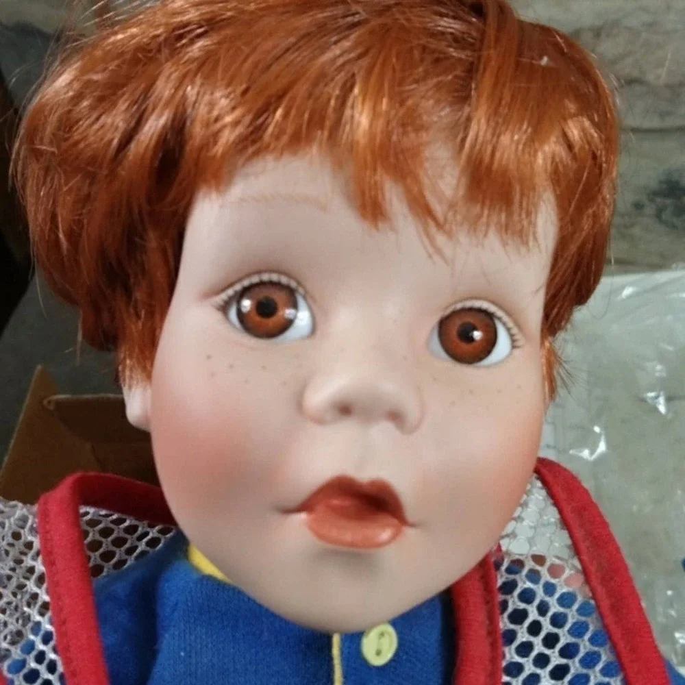 Danny by Elke Hutchens Porcelain‎ Doll Little Boy Basketball Player Original Box
